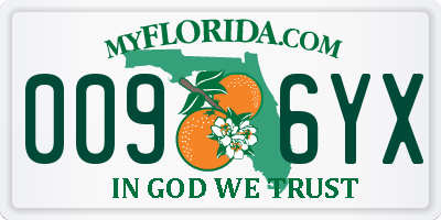 FL license plate 0096YX
