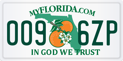 FL license plate 0096ZP