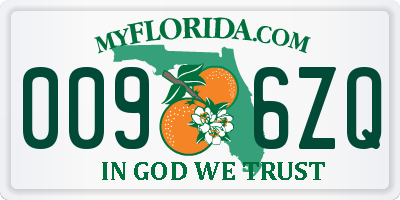 FL license plate 0096ZQ