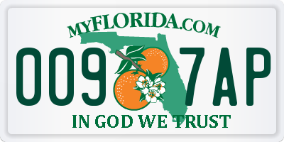 FL license plate 0097AP