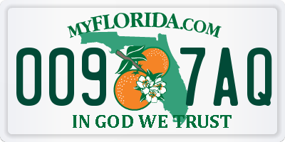 FL license plate 0097AQ