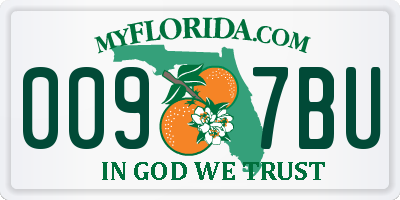 FL license plate 0097BU