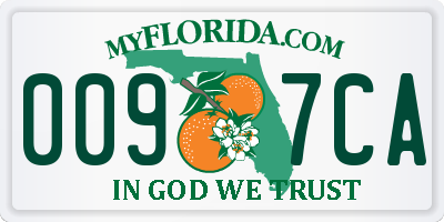 FL license plate 0097CA