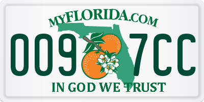 FL license plate 0097CC
