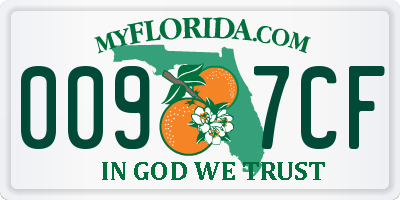 FL license plate 0097CF