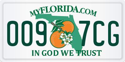 FL license plate 0097CG
