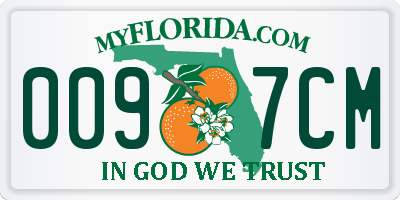 FL license plate 0097CM