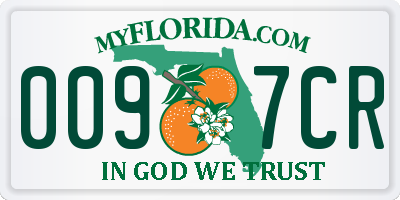 FL license plate 0097CR