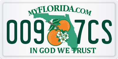 FL license plate 0097CS