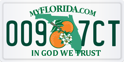 FL license plate 0097CT