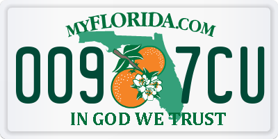 FL license plate 0097CU