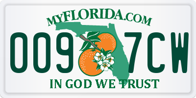 FL license plate 0097CW