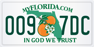 FL license plate 0097DC