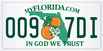 FL license plate 0097DI