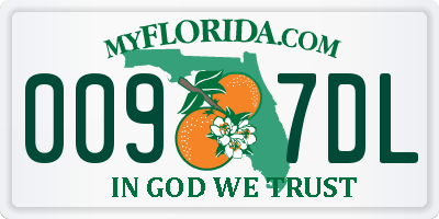 FL license plate 0097DL