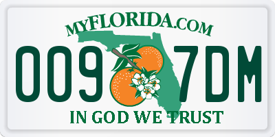 FL license plate 0097DM