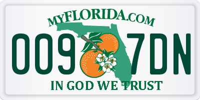 FL license plate 0097DN