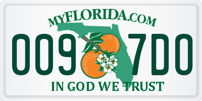 FL license plate 0097DO