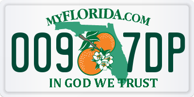 FL license plate 0097DP