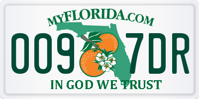 FL license plate 0097DR