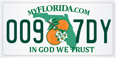 FL license plate 0097DY