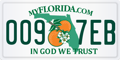 FL license plate 0097EB