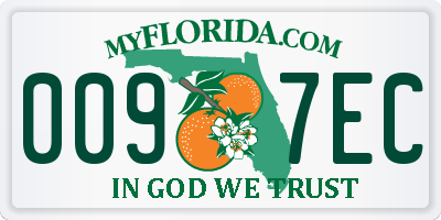 FL license plate 0097EC