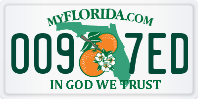 FL license plate 0097ED
