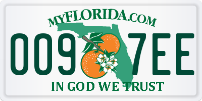 FL license plate 0097EE