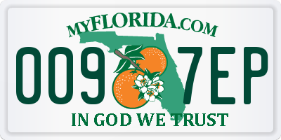 FL license plate 0097EP
