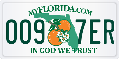 FL license plate 0097ER