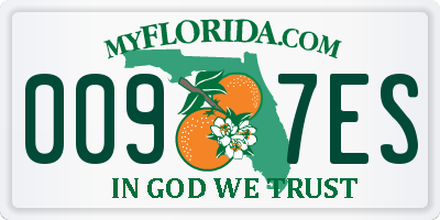 FL license plate 0097ES