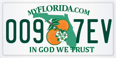 FL license plate 0097EV