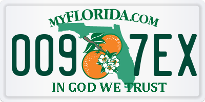 FL license plate 0097EX