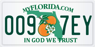 FL license plate 0097EY