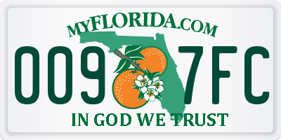 FL license plate 0097FC