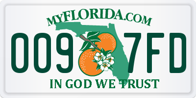 FL license plate 0097FD