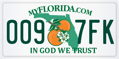 FL license plate 0097FK
