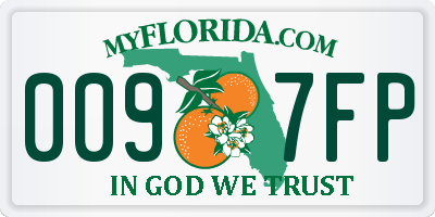 FL license plate 0097FP