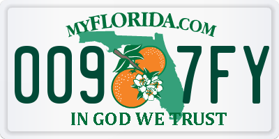 FL license plate 0097FY