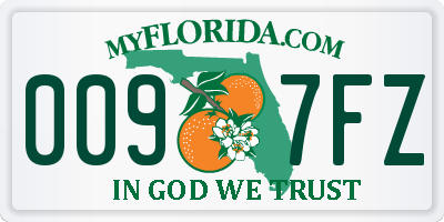 FL license plate 0097FZ