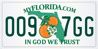 FL license plate 0097GG