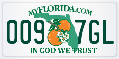 FL license plate 0097GL