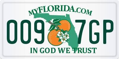 FL license plate 0097GP