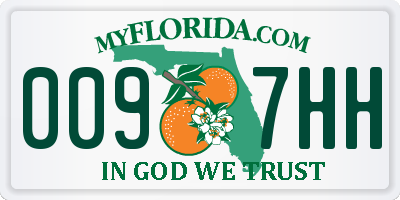 FL license plate 0097HH