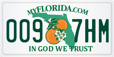FL license plate 0097HM