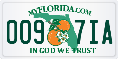 FL license plate 0097IA