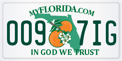 FL license plate 0097IG