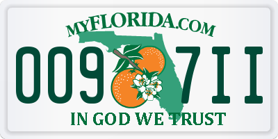 FL license plate 0097II