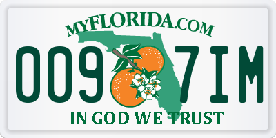 FL license plate 0097IM